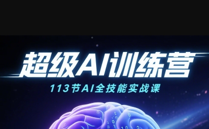 超级AI视频:绘画、带货、职场全场景113节通关课,解锁AI无限可能,开启精彩AI之旅-九才资源网