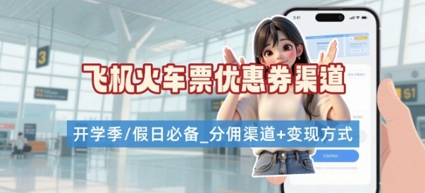 学生党必看!机票火车票优惠券申请渠道 + 项目打法,开学季节日速存-九才资源网