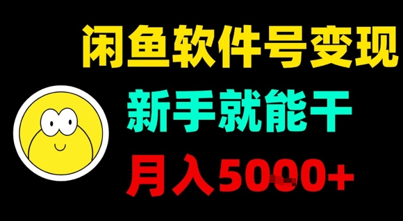 闲鱼软件号变现,新手就能干,月入5k+-九才资源网