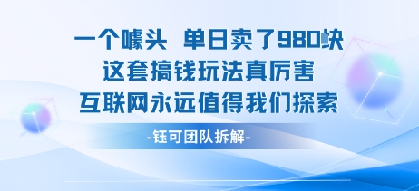 一个噱头单日卖了980米 这套搞钱玩法真厉害 互联网永远值得我们探索-九才资源网