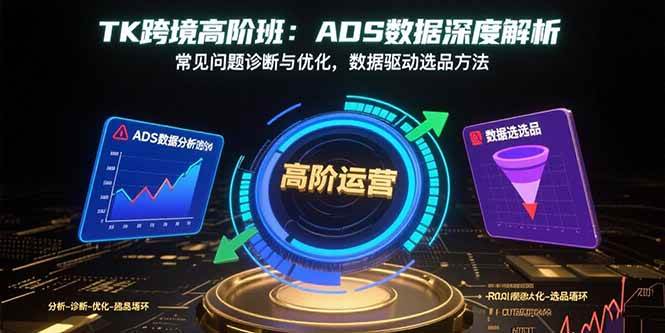 (15809期)TK跨境高阶班:ADS数据深度解析,常见问题诊断与优化,数据驱动选品方法-九才资源网