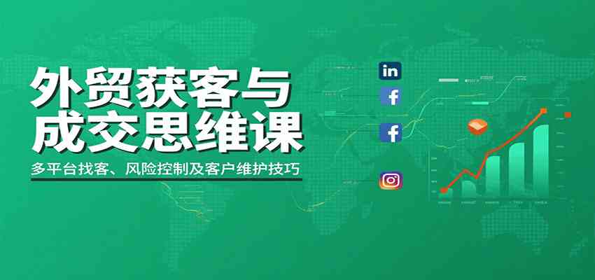 外贸获客与成交思维课:多平台找客、风险控制及客户维护技巧-九才资源网