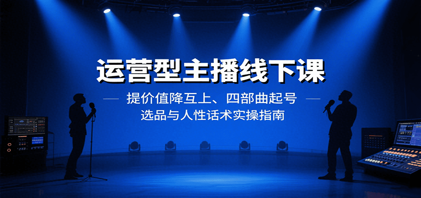 运营型主播线下课:提价值降互上、四部曲起号、选品与人性话术实操指南-九才资源网