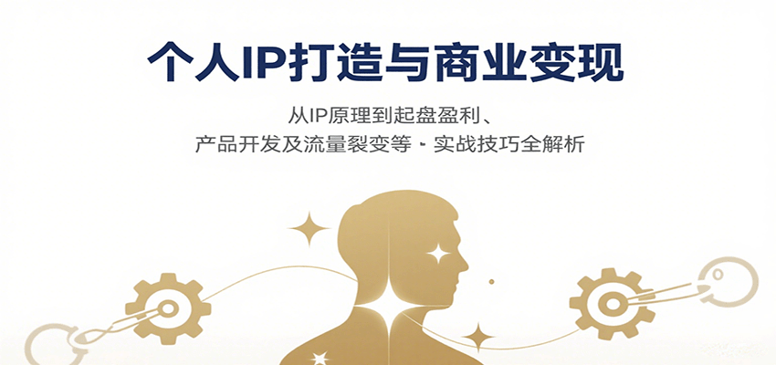 个人IP打造与商业变现,从IP原理到起盘盈利、产品开发及流量裂变等实战技巧全解析-九才资源网