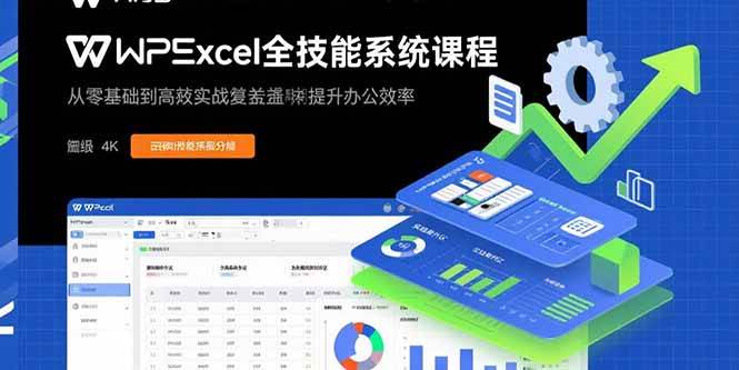 (15873期)WPS Excel全技能系统课程:从零基础到高阶实战全覆盖,全面提升办公效率-九才资源网