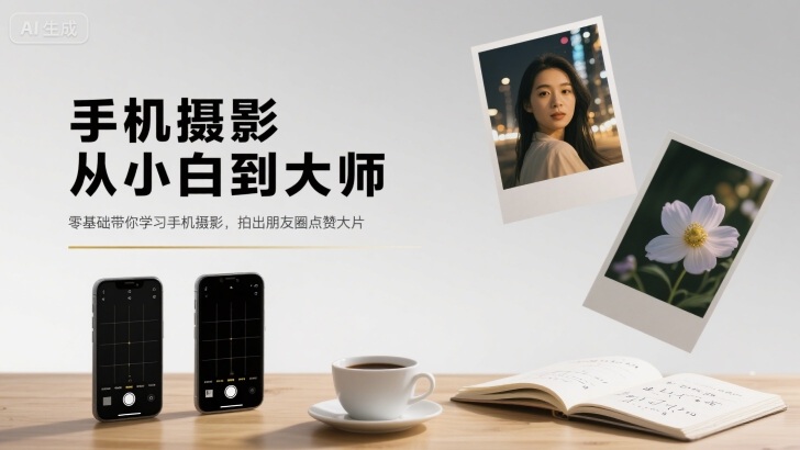 手机摄影从小白到大师,零基础带你学习手机摄影,拍出朋友圈点赞大片-九才资源网