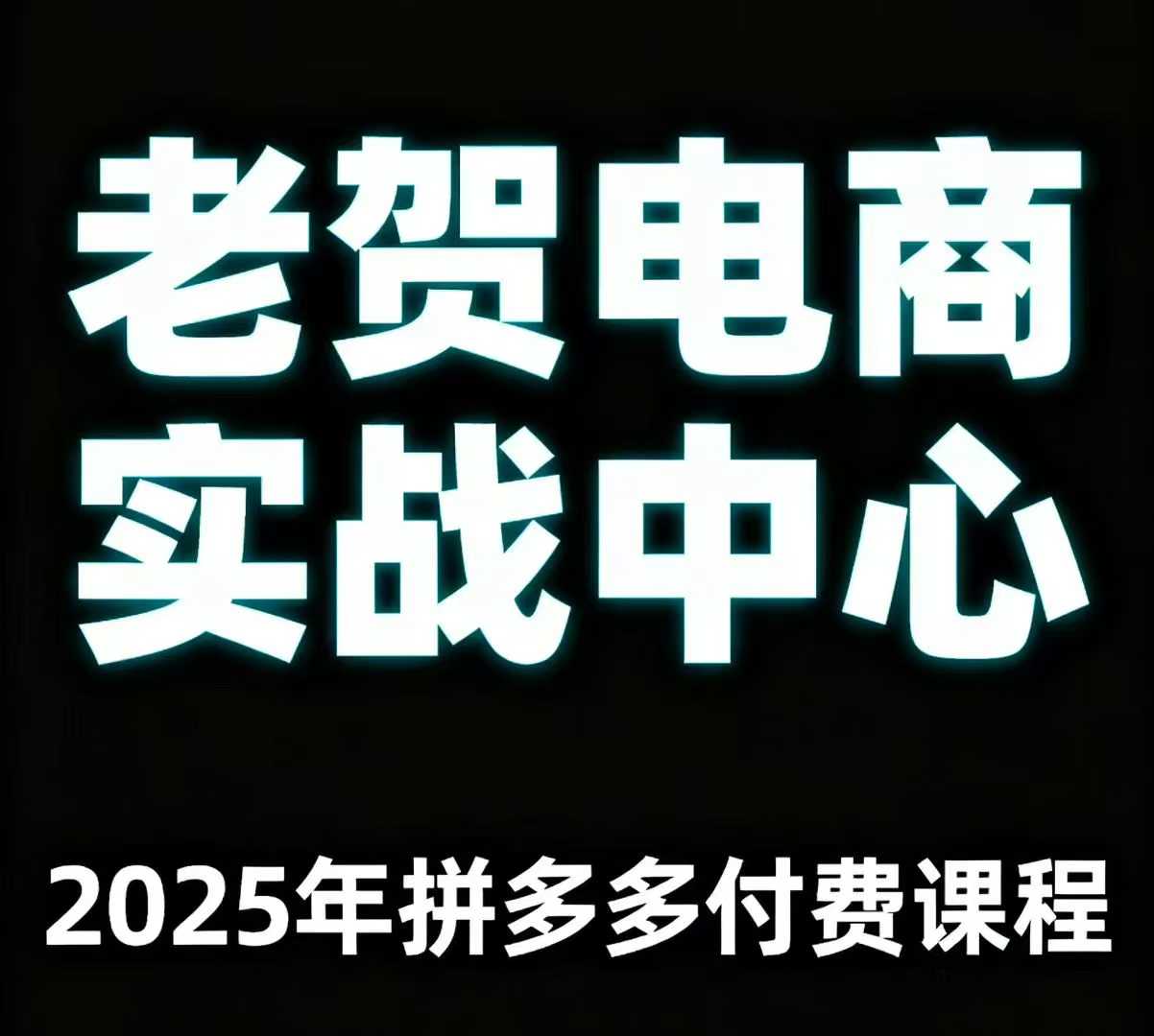 老贺电商2025年拼多多付费课程,用通俗易懂的方法告诉你多多怎么玩-九才资源网