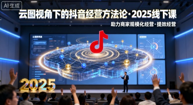 云图视角下的抖音经营方法论,2025线下课,助力商家规模化经营,提效经营(录音+字幕)-九才资源网