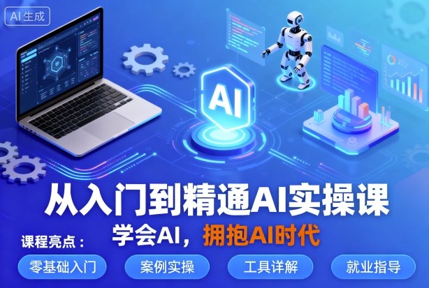 从入门到精通AI实操课,学会AI,拥抱AI时代-九才资源网