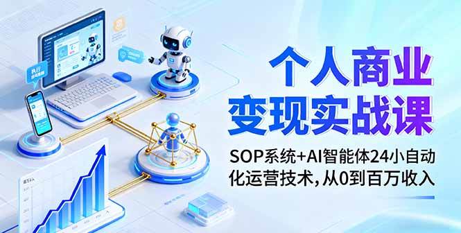 (16111期)个人商业变现实战课:SOP系统+AI智能体24小自动化运营技术,从0到百万收入-九才资源网