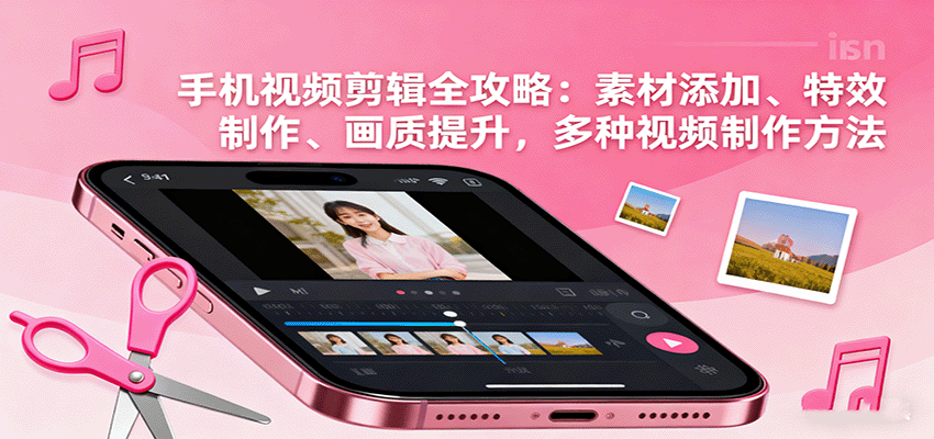 手机视频剪辑全攻略:素材添加、特效制作、画质提升,多种视频制作方法-九才资源网