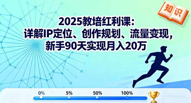 (16178期)2025教培红利课:详解IP定位、创作规划、流量变现,新手90天实现月入20万-九才资源网