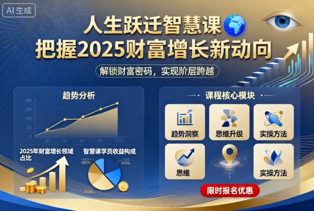 人生跃迁智慧课,把据2025财富增长新动向-九才资源网