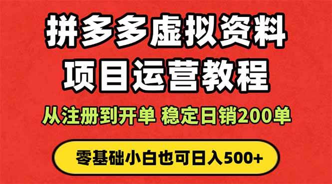 (16220期)拼多多开店运营课程: 蓝海变现玩法,轻松实现睡后收入 零基础小白也可…-九才资源网