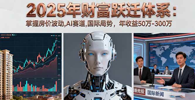 (16217期)2025年财富跃迁体系:掌握房价波动,AI赛道,国际局势,年收益50万-300万-九才资源网