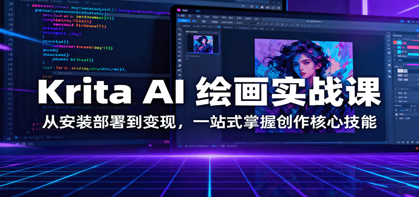 Krita AI 绘画实战课:从安装部署到变现,一站式掌握创作核心技能-九才资源网