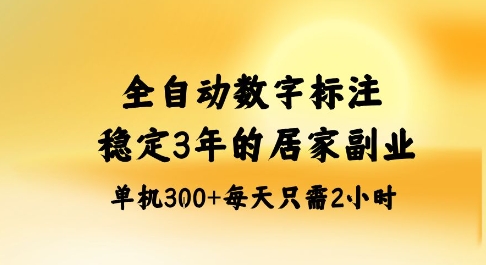 全自动数字标注,稳定3年的蓝海项目,居家也能矩阵开干的副业,单机日入3张+【揭秘】-九才资源网