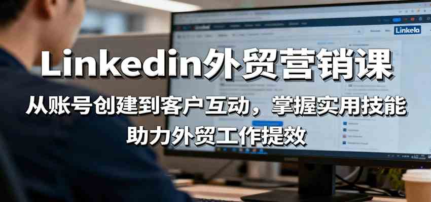 LinkedIn外贸营销课:从账号创建到客户互动,掌握实用技能,助力外贸工作提效-九才资源网