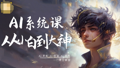 AI系统课程,从小白到大神系统学AI,AI声音-AI绘画-AI视频一门课全掌握-九才资源网