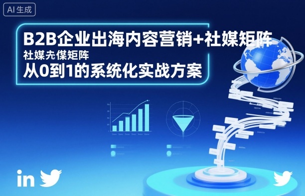 B2B企业出海内容营销+社媒矩阵,从0到1的系统化实战方案-九才资源网