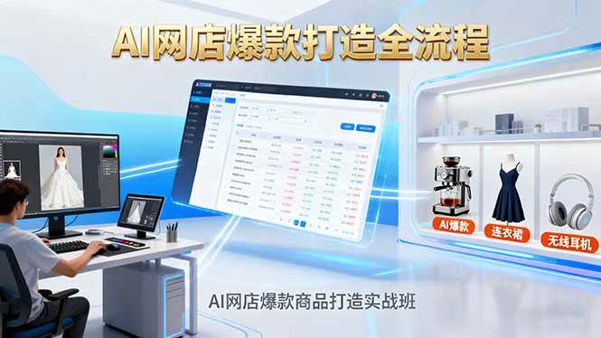 (16326期)AI网店爆款商品打造实战班:AI技术实现商品图智能处理,快速搭建AI网店-九才资源网