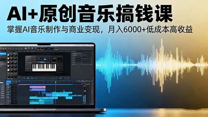 (16324期)AI+原创音乐搞钱课:掌握AI音乐制作与商业变现,月入6000+低成本高收益-九才资源网