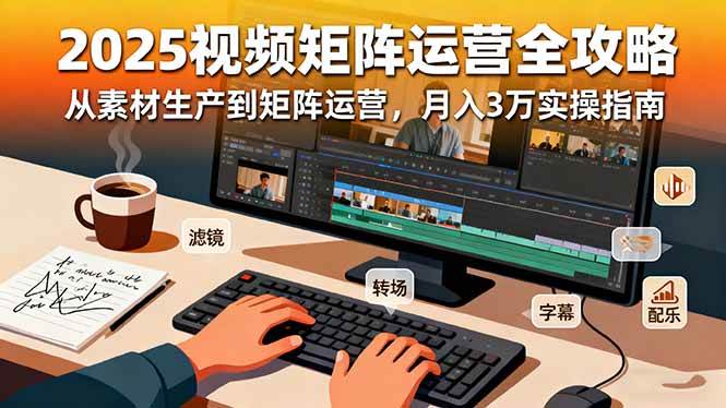 (16333期)2025短视频矩阵运营全攻略:从素材生产到矩阵运营,月入3万实操指南-九才资源网