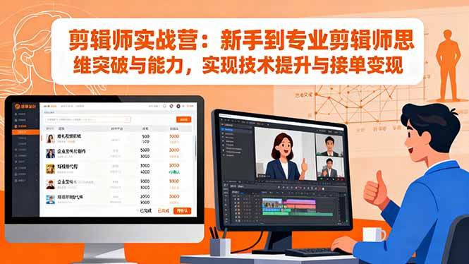 (16347期)剪辑师实战营:新手到专业剪辑师思维突破与能力,实现技术提升与接单变现-九才资源网