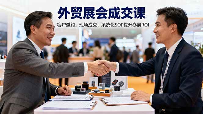 (16356期)外贸展会成交课,含目标制定、客户邀约、现场成交,系统化SOP提升参展ROI-九才资源网