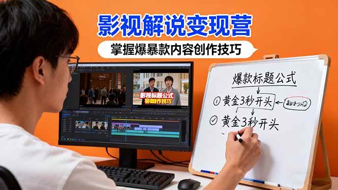 (16348期)影视解说变现营:通过30+实战案例爆款内容创作技巧,掌握影视解说盈利密码-九才资源网