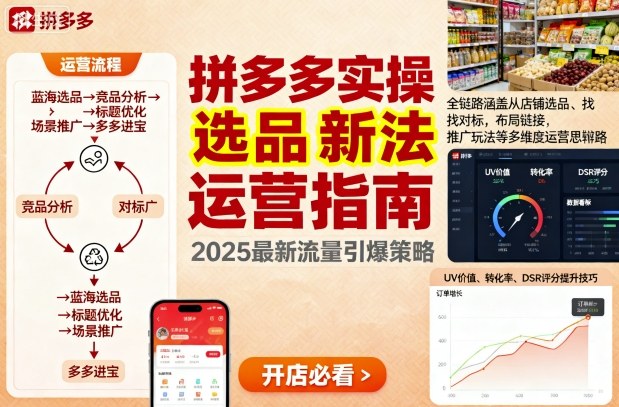 王校长9月12拼多多实操新玩法,全链路涵盖从店铺选品、找对标,布局链接,推广玩法等多维度运营思路(更新)-九才资源网