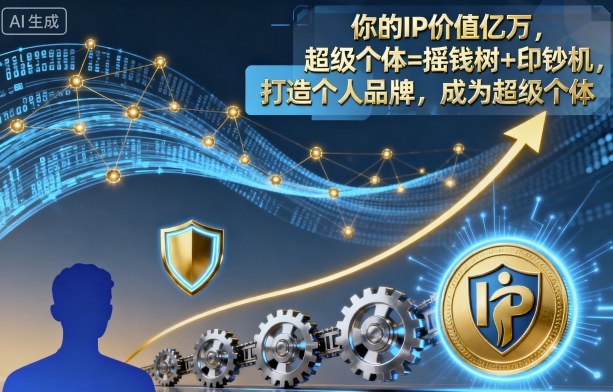 你的IP价值亿万,超级个体=摇钱树+印钞机,打造个人品牌,成为超级个体-九才资源网