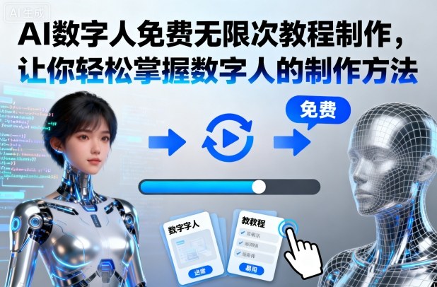 AI数字人免费无限次教程制作,让你轻松掌握数字人的制作方法-九才资源网
