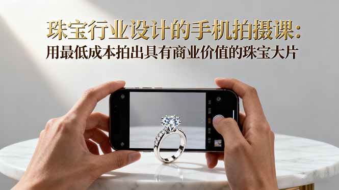 (16385期)珠宝行业设计的手机拍摄课:用最低成本拍出具有商业价值的珠宝大片!-九才资源网