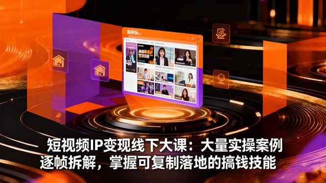 (16410期)短视频IP变现线下大课:大量实操案例逐帧拆解,掌握可复制落地的搞钱技能-九才资源网
