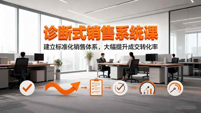 (16435期)诊断式销售系统课,建立标准化销售体系,大幅提升成交转化率-九才资源网