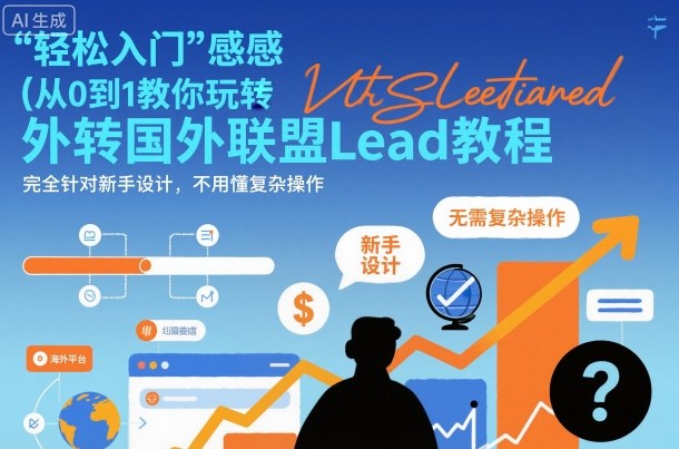 国外联盟賺美刀项目,从0到1教你玩转国外联盟Lead教程,纯新手可操作性100%-九才资源网