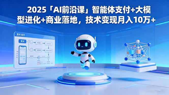 (16459期)2025「AI前沿课」智能体支付+大模型进化+商业落地,技术变现月入10万+-九才资源网