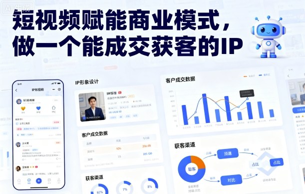 短视频赋能商业模式,做一个能成交获客的IP(更新)-九才资源网