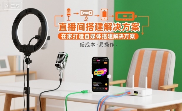 直播间搭建解决方案,在家打造自媒体搭建解决方案-九才资源网