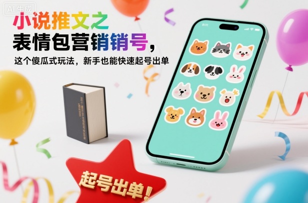 小说推文之表情包营销号,这个傻瓜式玩法,新手也能快速起号出单-九才资源网