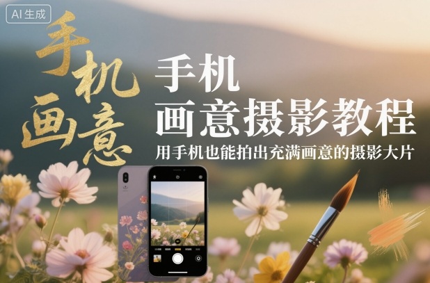 手机画意摄影教程,用手机也能拍出充满画意的摄影大片-九才资源网