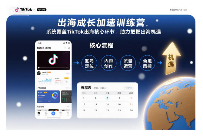 出海成长加速训练营,系统覆盖TikTok出海核心环节,助力把握出海机遇(更新)-九才资源网
