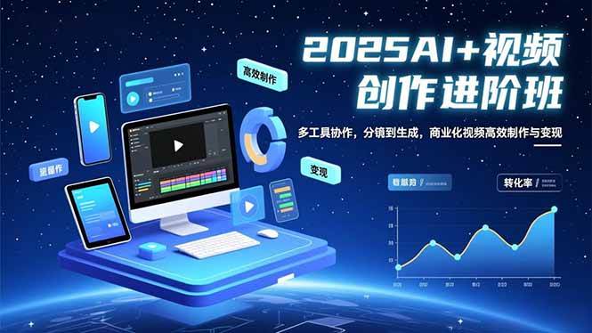 (16622期)AI+视频创作进阶班:多工具协作,分镜到生成,商业化视频高效制作与变现-九才资源网