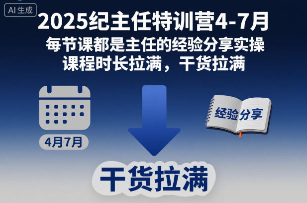 2025纪主任特训营4-7月,每节课都是主任的经验分享实操,课程时长拉满,干货拉满-九才资源网