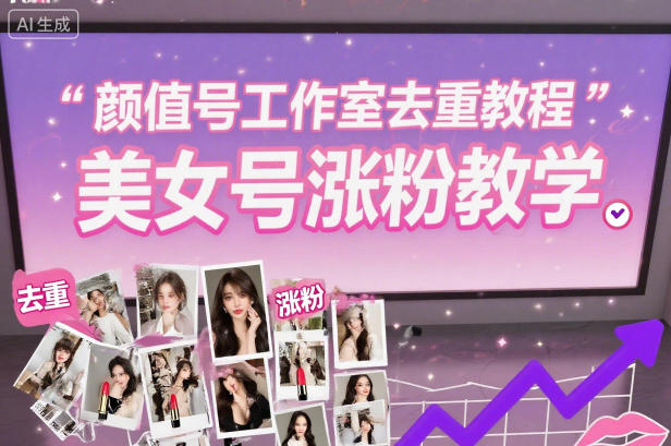颜值号工作室去重教程,美女号涨粉教学-九才资源网