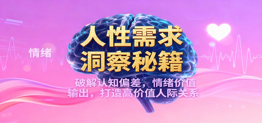 人性需求洞察秘籍,破解认知偏差,情绪价值输出,打造高价值人际关系-九才资源网