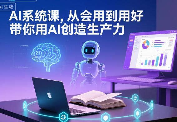 AI系统课,从会用到用好,带你用AI创造生产力-九才资源网