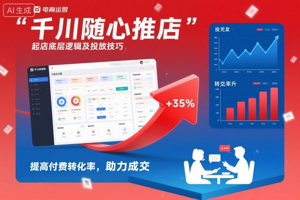 千川随心推起店底层逻辑及投放技巧,提高付费转化率,助力成交-九才资源网