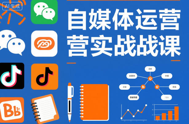自媒体运营实战课,掌握一套系统的自媒体运营底层方法论,成为优秀的内容创作者-九才资源网